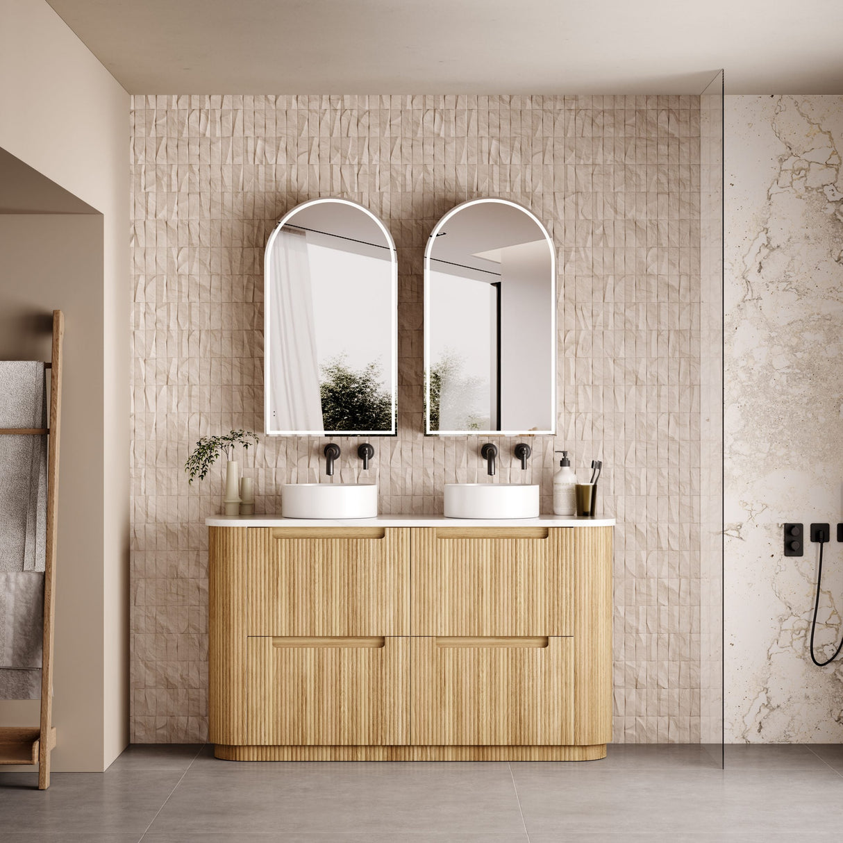 Aulic 1500mm Varcelli Floorstanding Vanity with Solid Surface Top Pure Top CA58-1500-ST56FT Vanity Units