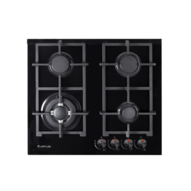 Artusi CAGH6000B 60cm Black Finish Gas Cooktop