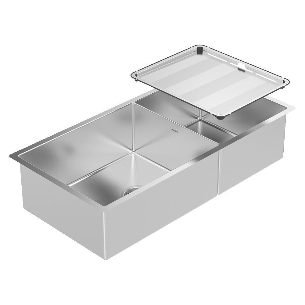 Abey Piazza Sink, 1 & 3/4 Bowl, 889x445mm, Topmount/Undermount, (Inc. Tray & Grid), Stainless Steel, CR500D