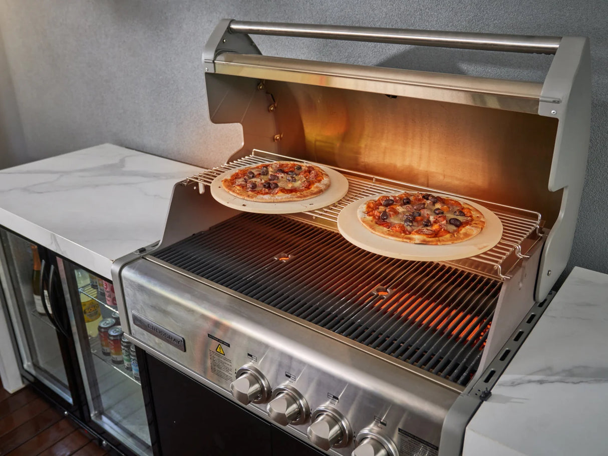 CROSSRAY TC4KP-18 Premium Four Burner Gas BBQ Outdoor Kitchen with Sink, Black Top