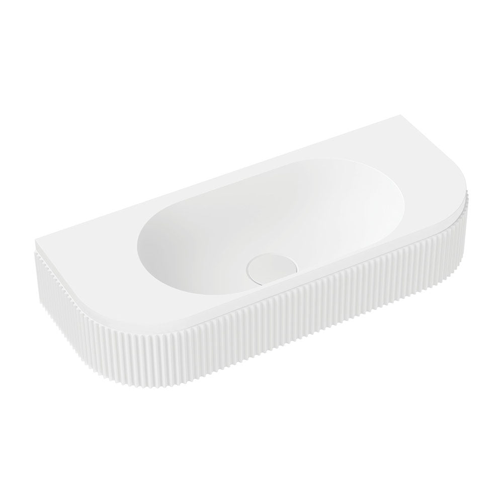 Fienza CSB310 Minka Solid Surface Wall Basin, No Tap Hole