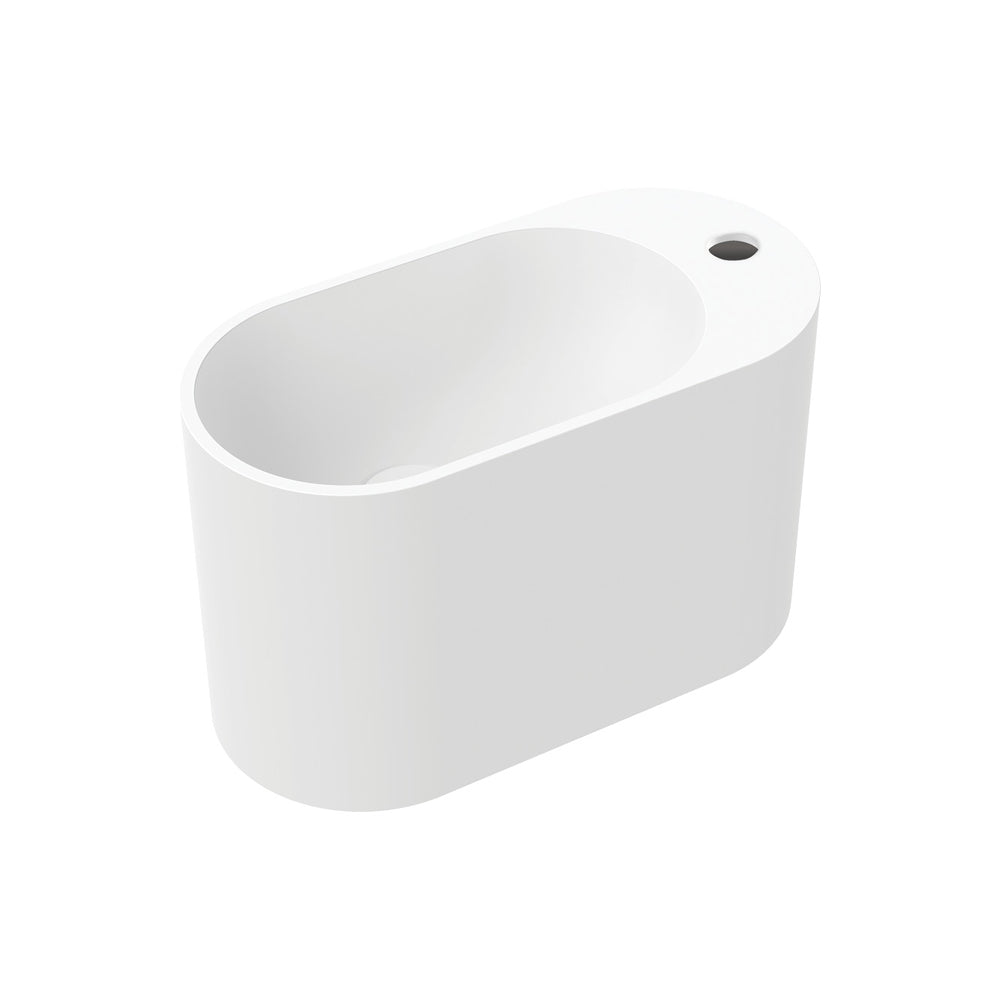 Fienza CSB311-1 Ari Cast Stone Wall Basin, One Tap Hole