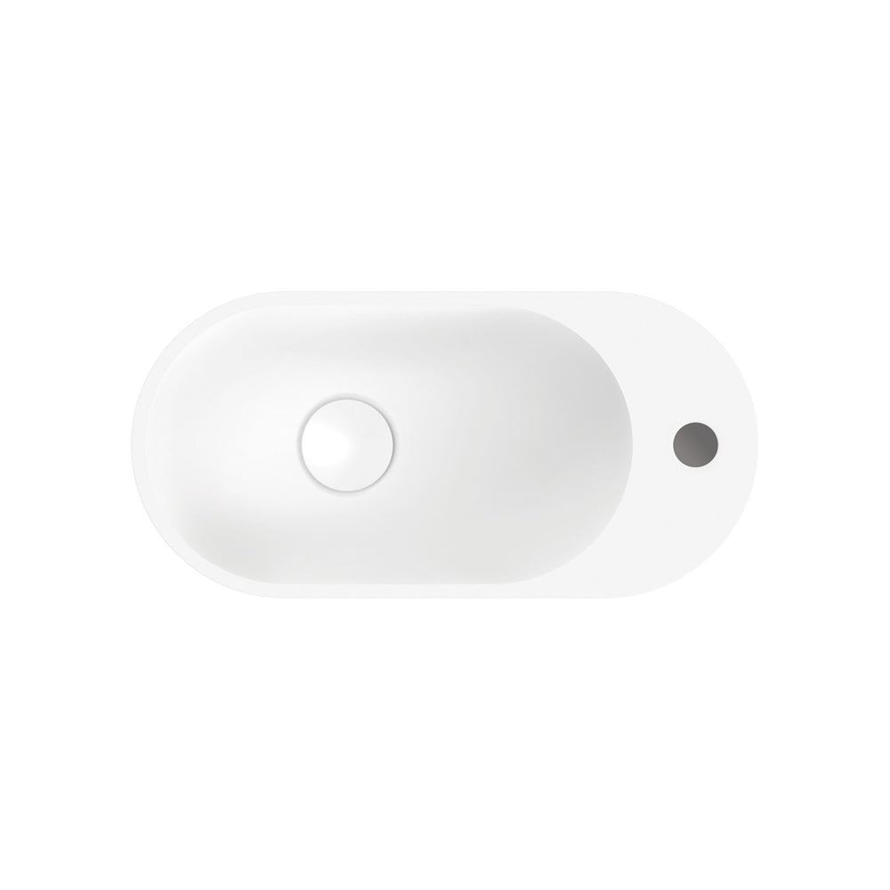 Fienza CSB311-1 Ari Cast Stone Wall Basin, One Tap Hole
