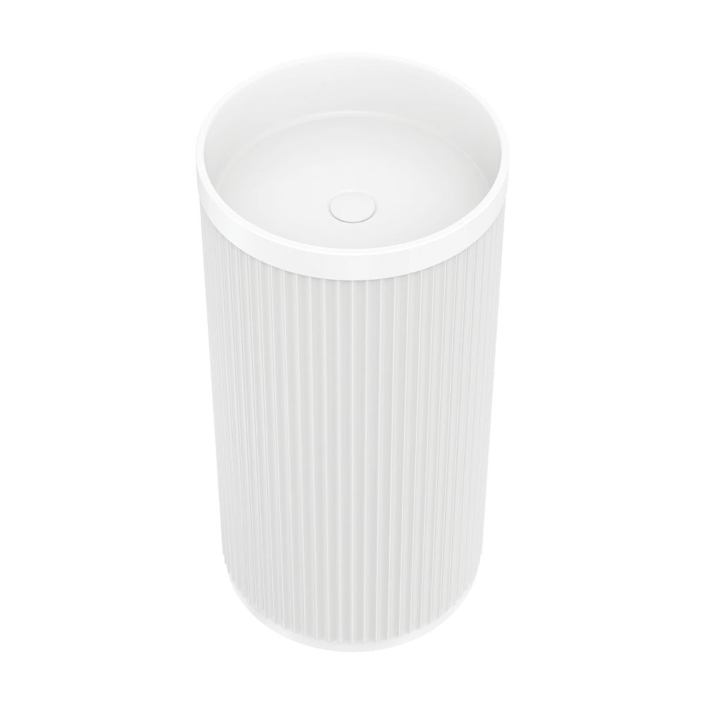 Fienza CSB801 Minka Solid Surface Freestanding Basin, Matte White - Matte White