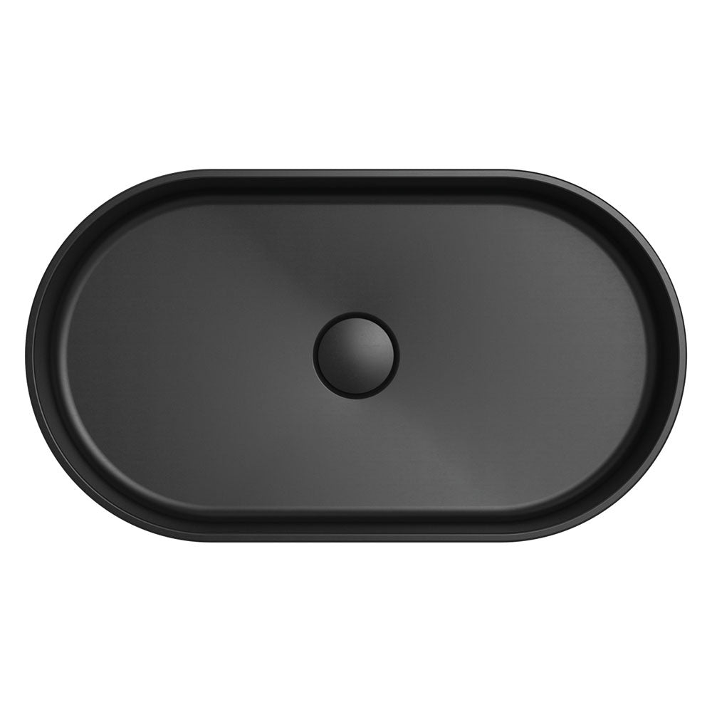Fienza CSB804B Minka Pill Solid Surface Above Counter Basin, Matte Black