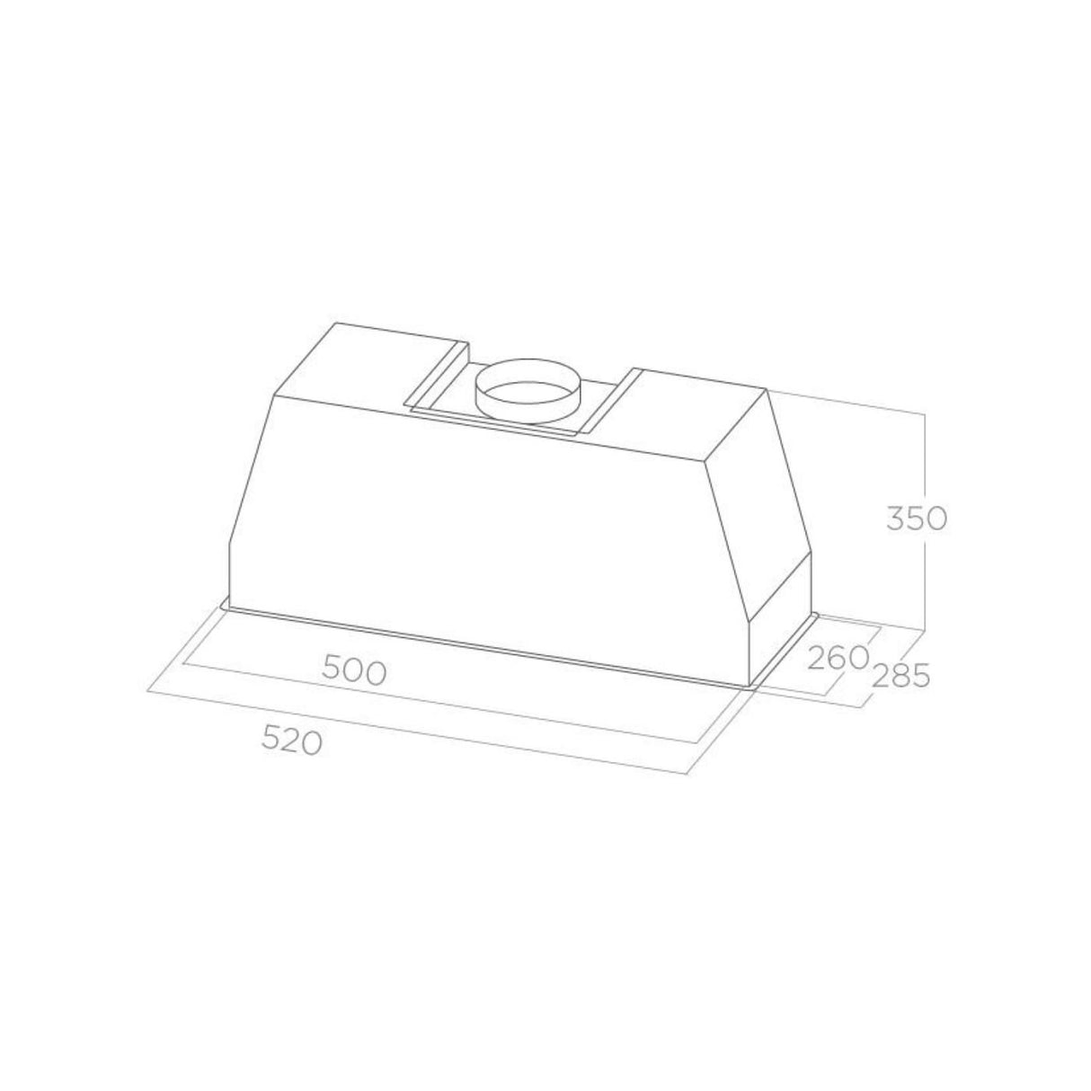 Elica CT35PROIX/A/60 60cm Stainless Steel Professional Integrated Rangehood