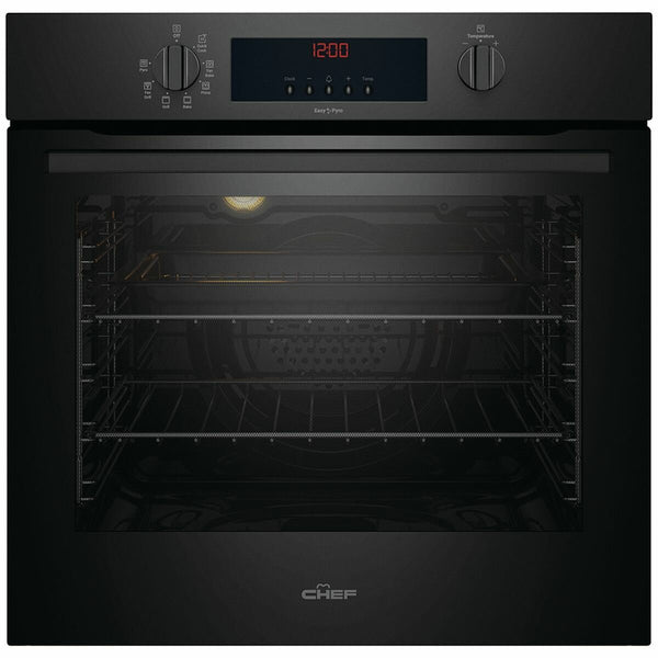 Chef CVEP614DB 60cm Black Finish Pyrolytic Electric Oven - Chef Seconds Discount