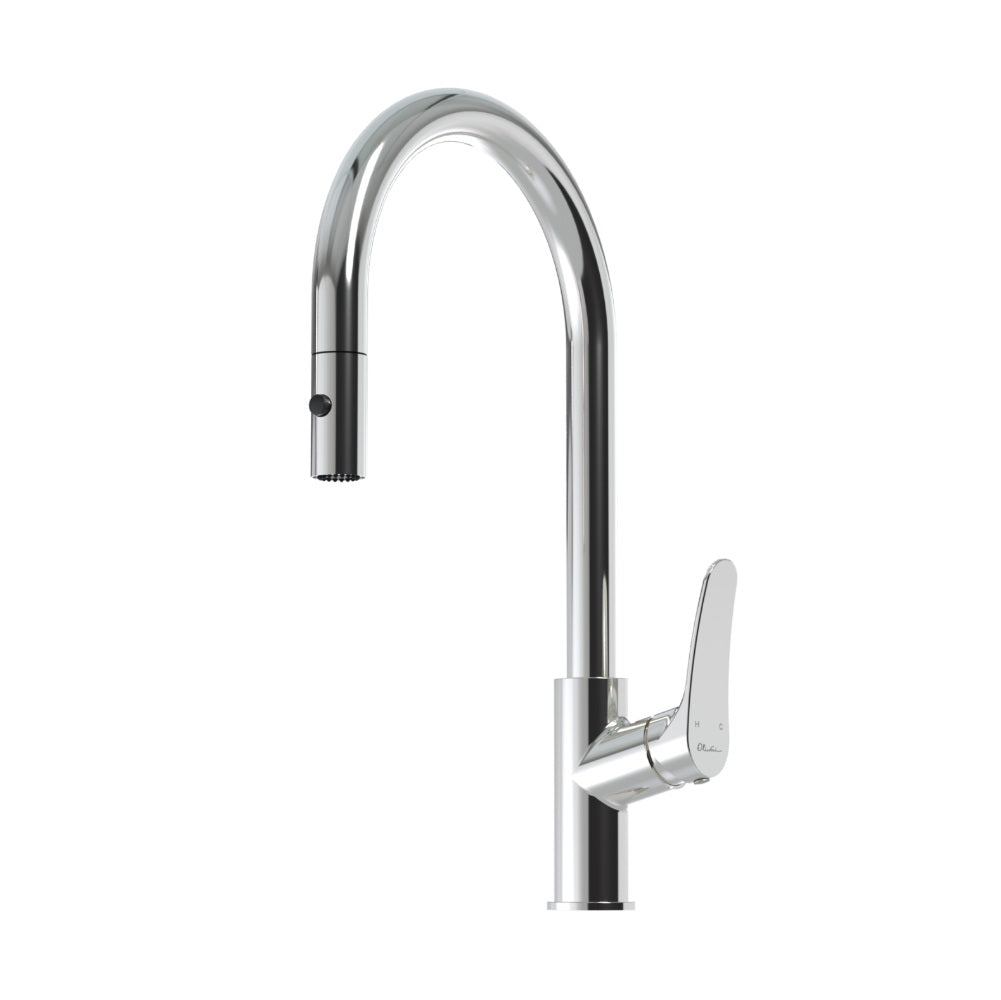 Oliveri Verona Pullout Gooseneck Sink Mixer, Chrome, VA306500CR-P