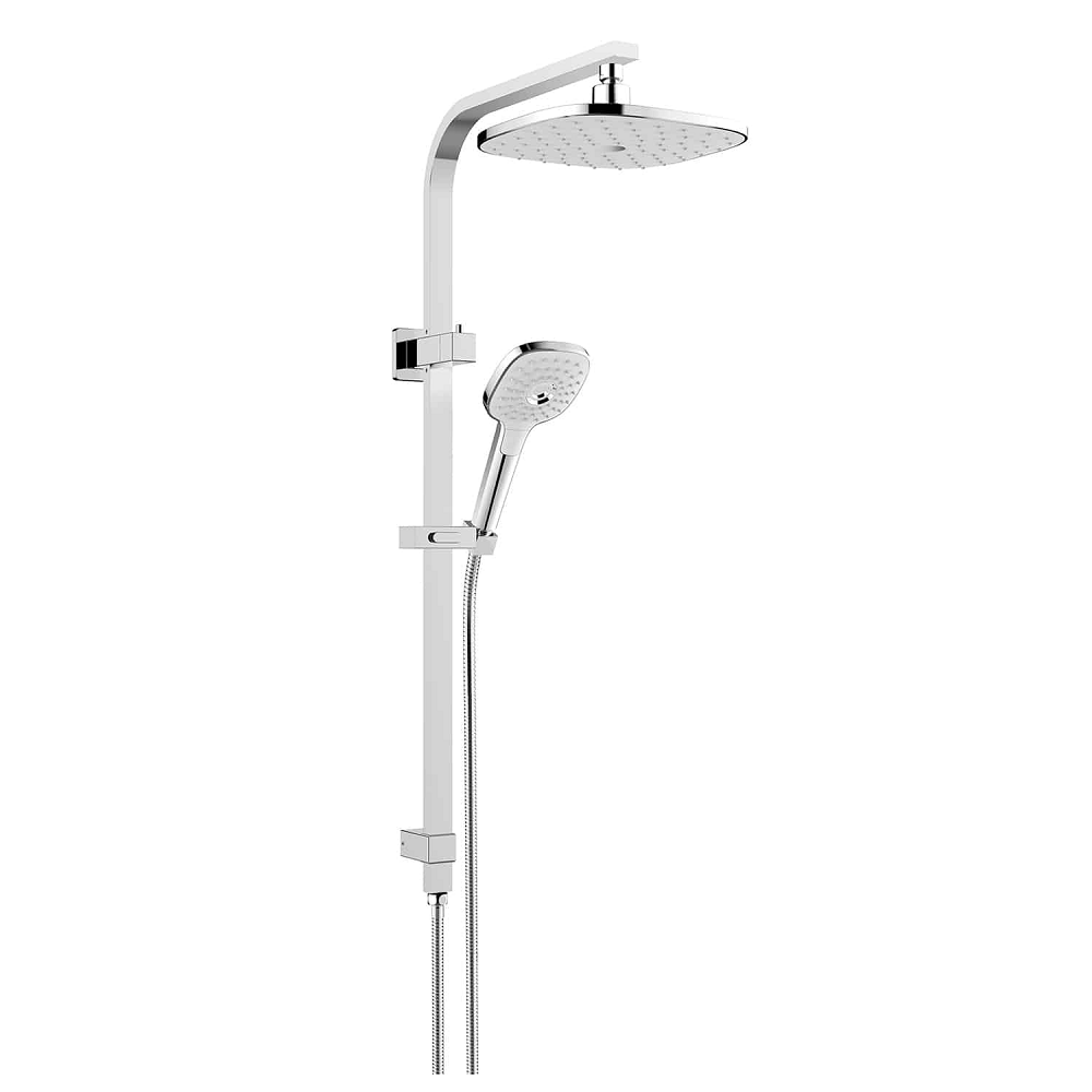 Greens Corban Twin Rail Shower, Chrome, 193003CP