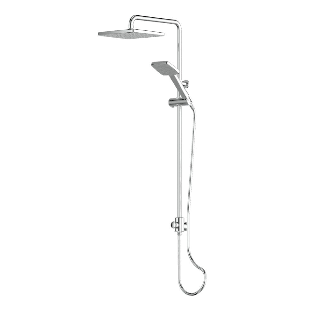 Greens Glide Syntra Rainboost Twin Rail Shower, Chrome, 21290CP