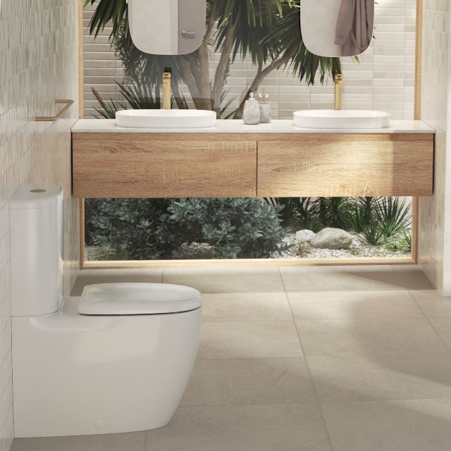 Caroma 848801W 848802W Contura II Cleanflush Wall Faced Close Coupled Suite - White
