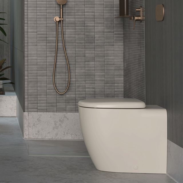 Caroma 848901CL Contura II Cleanflush Invisi Series II Wall Faced Suite - Clay