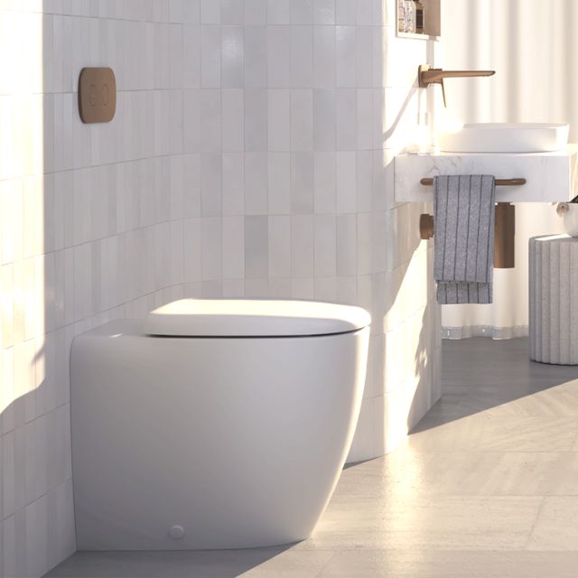 Caroma 848901MW Contura II Cleanflush Invisi Series II Wall Faced Suite - Matte White