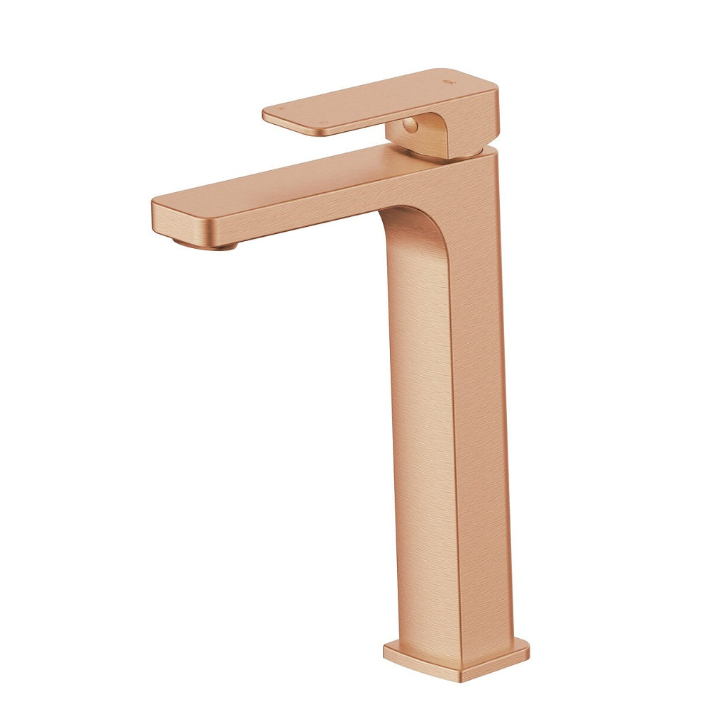 Greens Swept Tower Basin Mixer, PVD Brushed Copper, 18602568