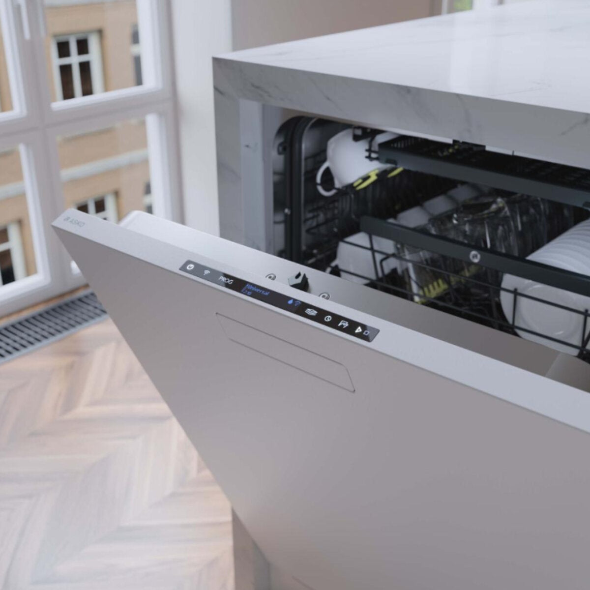 ASKO 60cm Logic Built-In Dishwasher White DBI565IKWAU - ASKO Seconds Discount