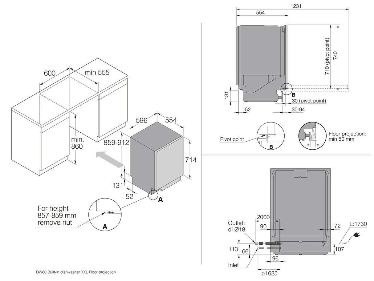ASKO 60cm Style Built-In Dishwasher Stainless Steel DBI766IQXXLSAU - ASKO Seconds Discount