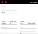 AEG DVK6980HB 90cm Inclined Black Canopy Rangehood - AEG Clearance Discount