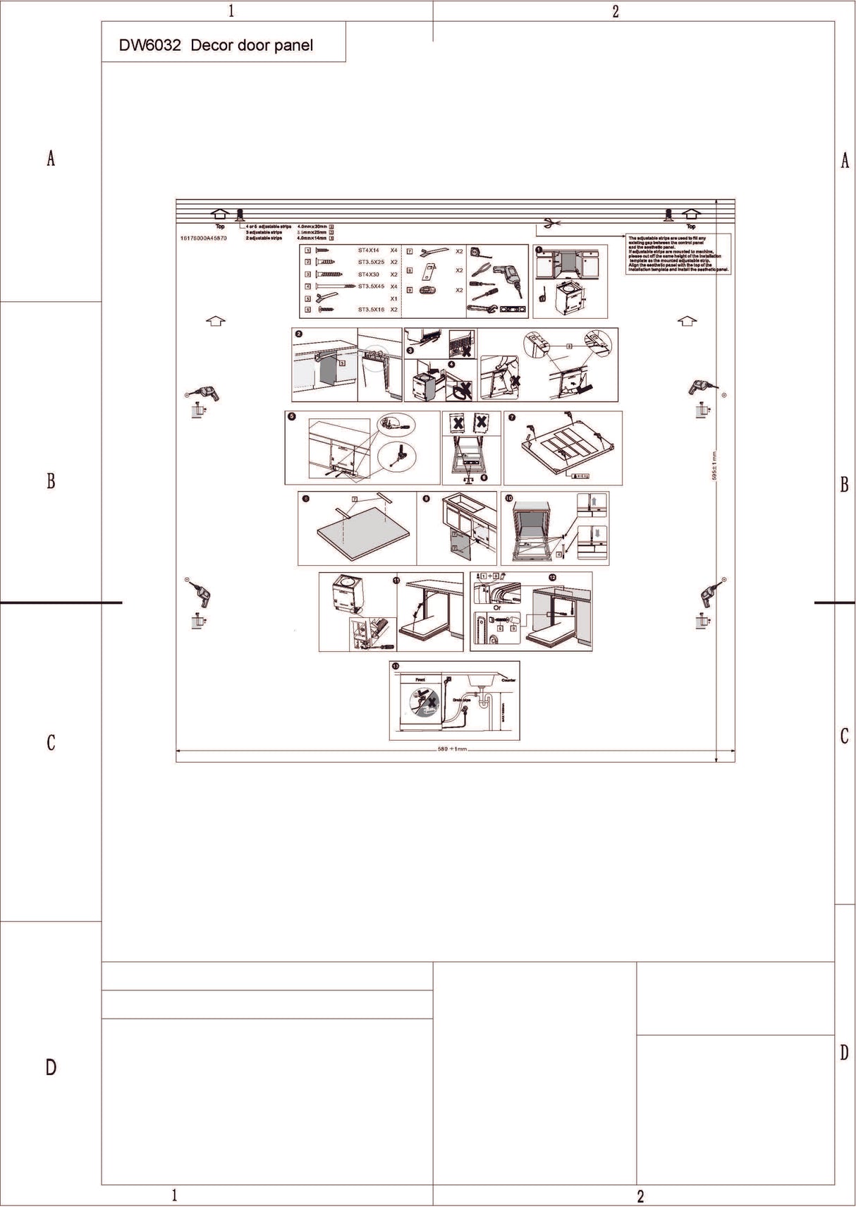 Kleenmaid DW6032 60cm Semi Integrated Dishwasher