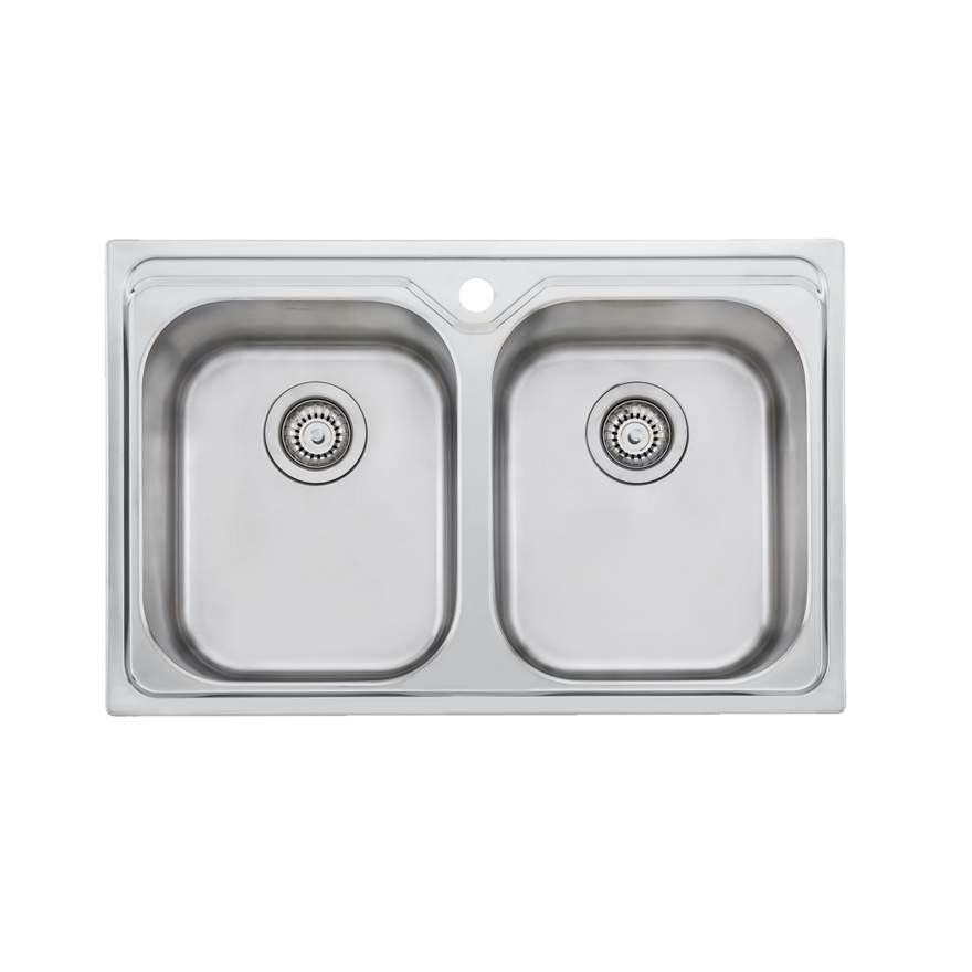 Oliveri Dz23Tu Diaz Double Bowl Sink Top Mounted Kitchen Sinks