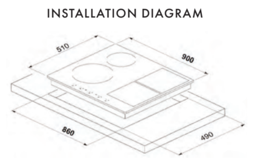 Euro Appliances E900Idb2 90Cm Induction Cooktop - Special Order