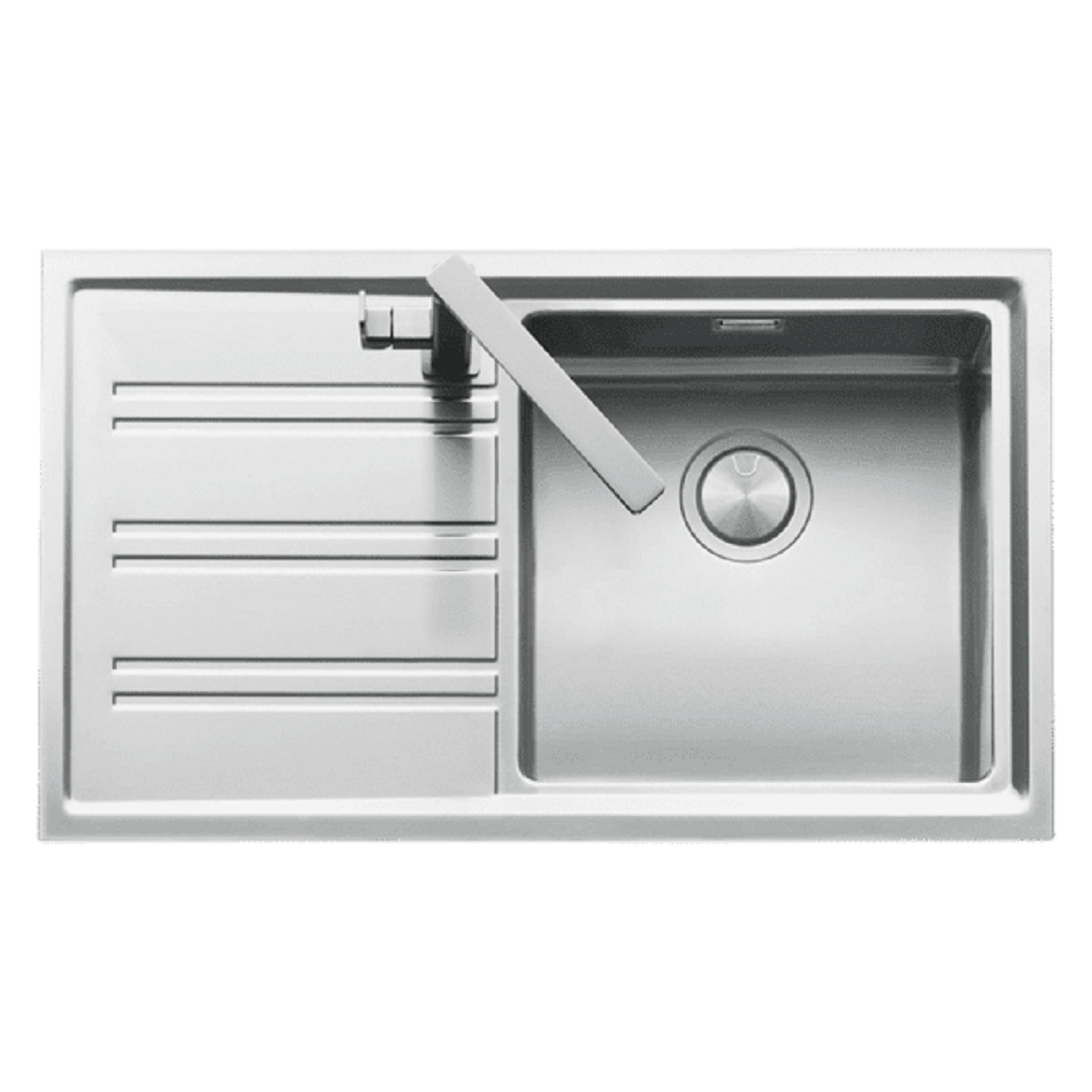 Abey Easy Sink, 860x500mm, Topmount, Right Bowl with Drainer, EASY100R
