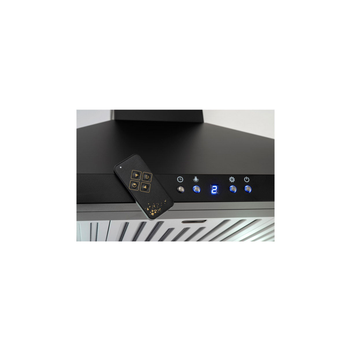 Euro Appliances Ebb900Bk3R 90Cm Black Finish Alfresco Canopy With Remote - 1000M3/Hr Special Order