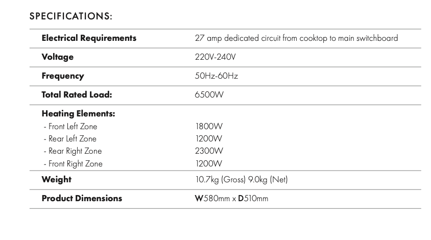 Euro Appliances ECT60CR Ceran Touch Control Electric Cooktop
