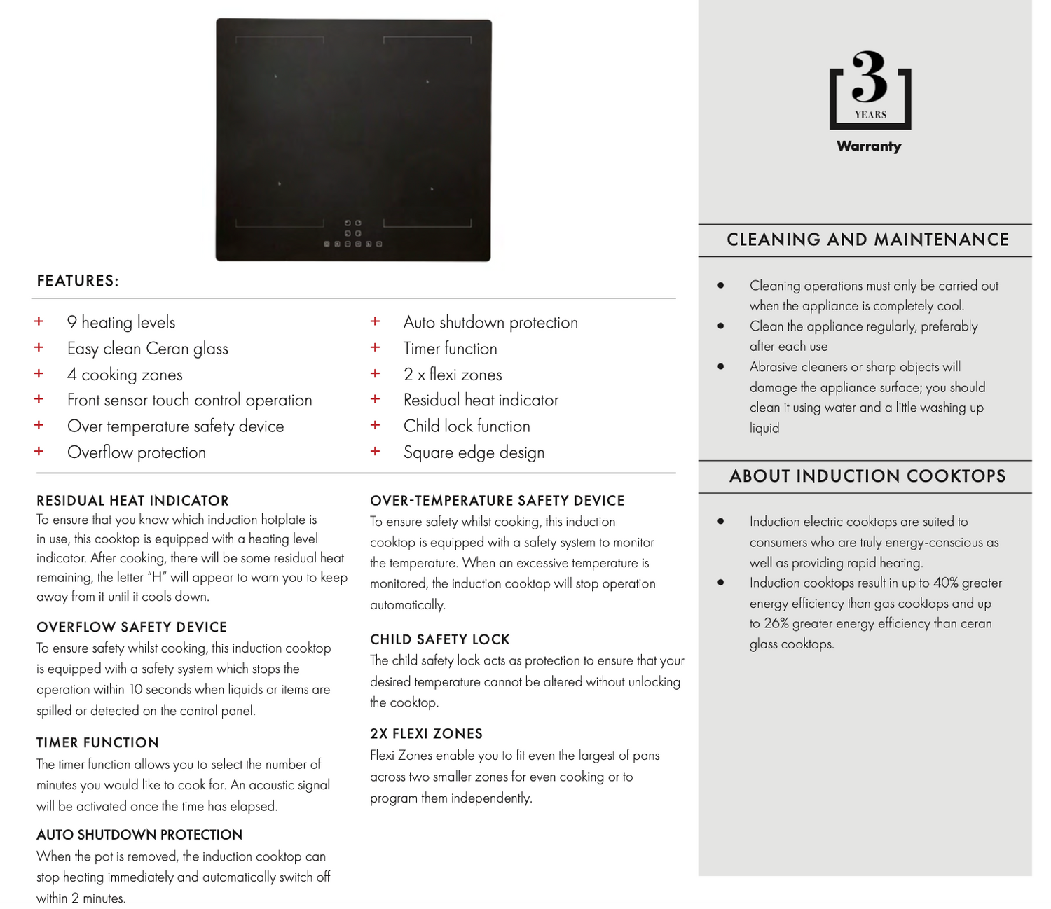 Euro Appliances EI02 60cm Induction Package