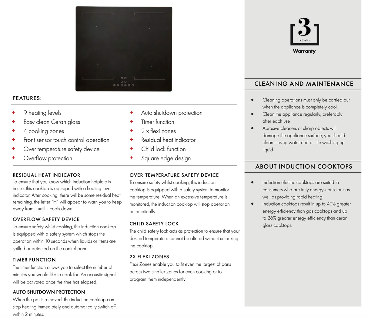 Euro Appliances EI06 60cm Induction Package
