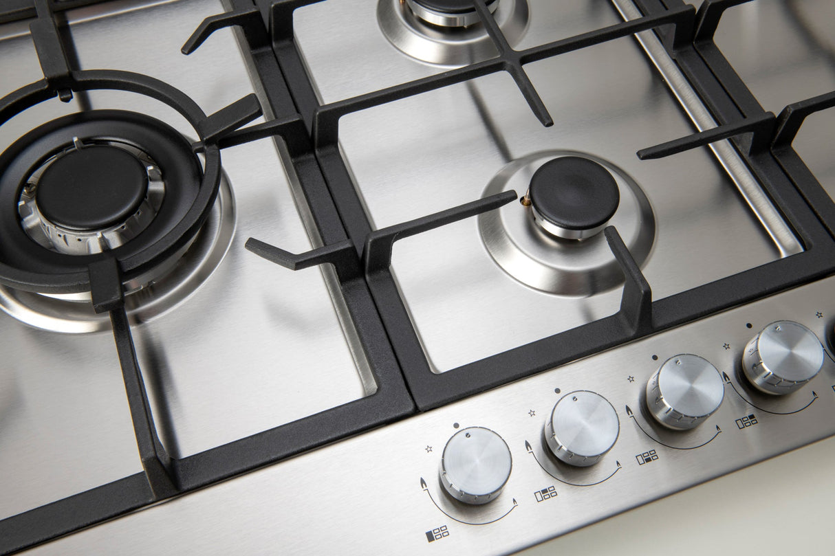 Euro Appliances Ect90G5X 90Cm Natural Gas Cooktop
