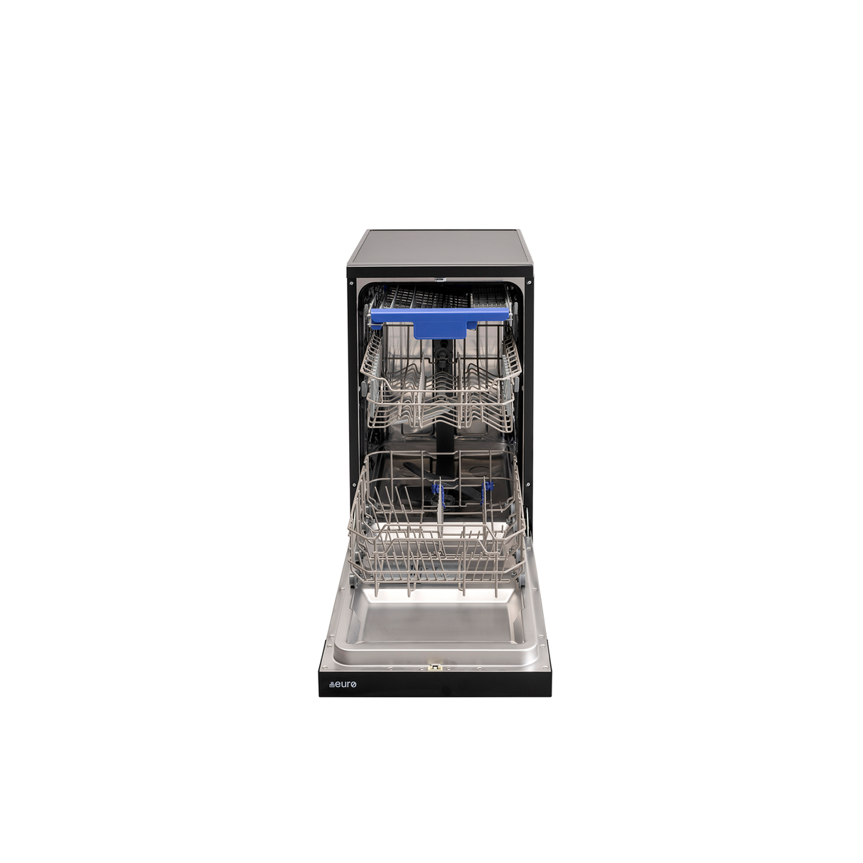 Euro Appliances EDS45BK 45cm Black Finish Dishwasher with Top Cutlery Draw
