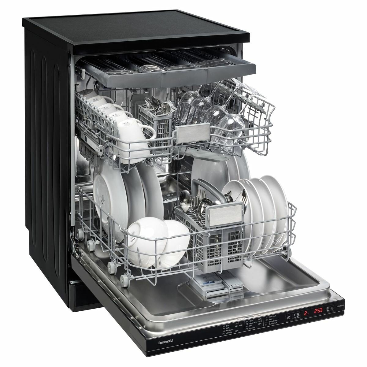 Euromaid Edwb16G Black Glass European Made Dishwasher Standard