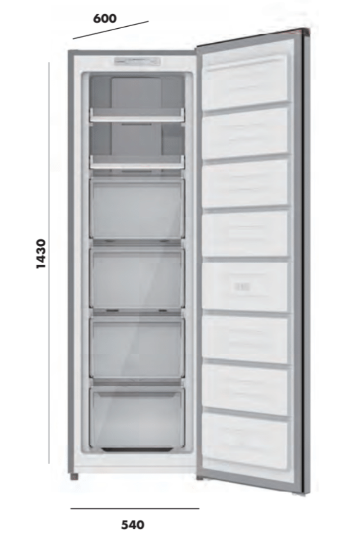 Euro Appliances EF204VFSS 204L Stainless Steel Upright Freezer - Online Only