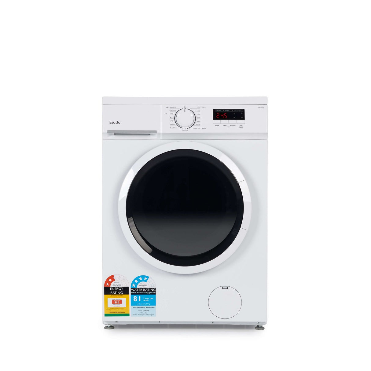 Esatto 8kg Front Load Washing Machine EFLW800 - Online Only