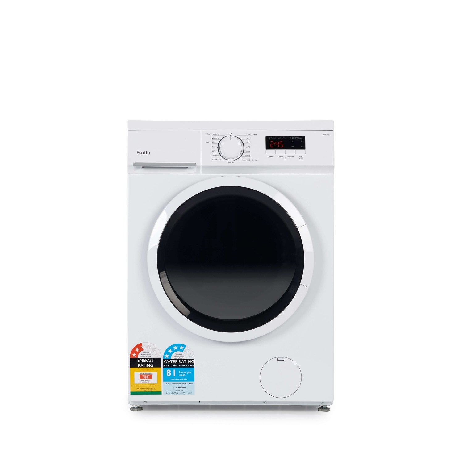 Esatto 8kg Front Load Washing Machine EFLW800 - Online Only