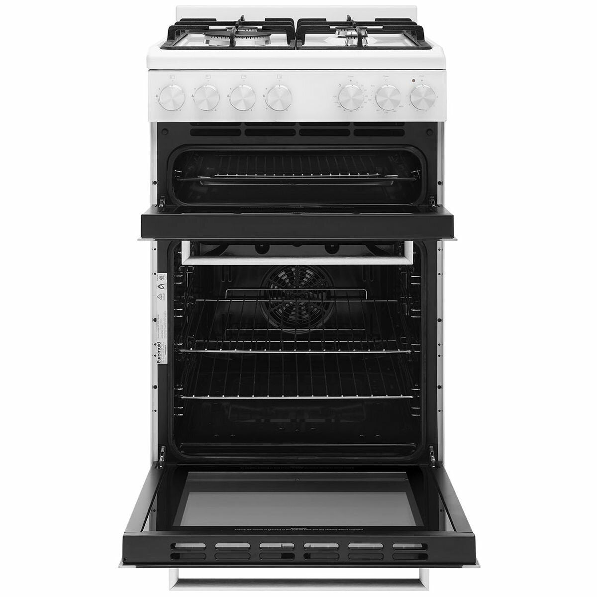Euromaid EFS54FC-DGW 54cm White Gas Freestanding Stove