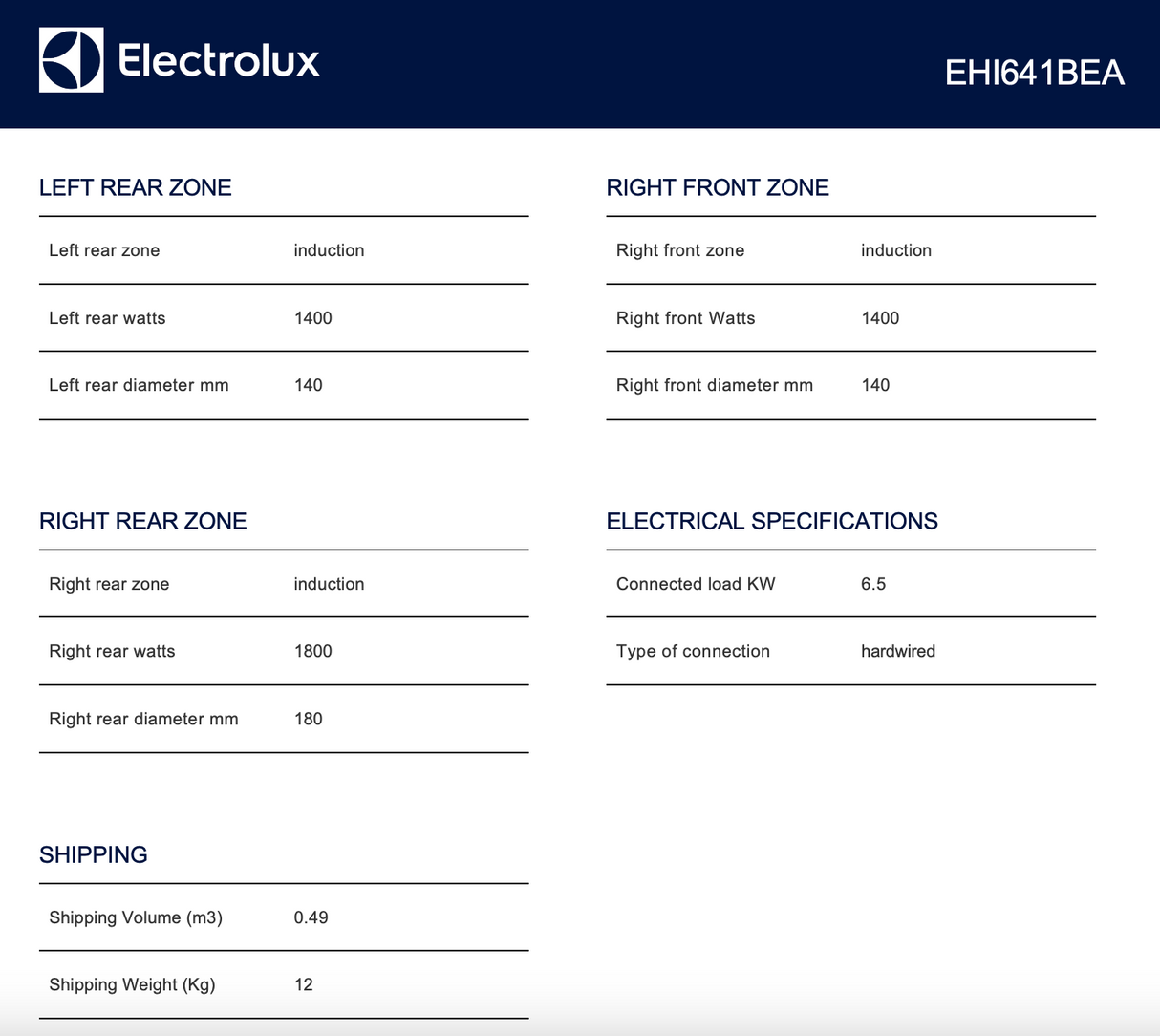 Electrolux EHI641BEA 60cm Induction Cooktop - Carton Damage Discount