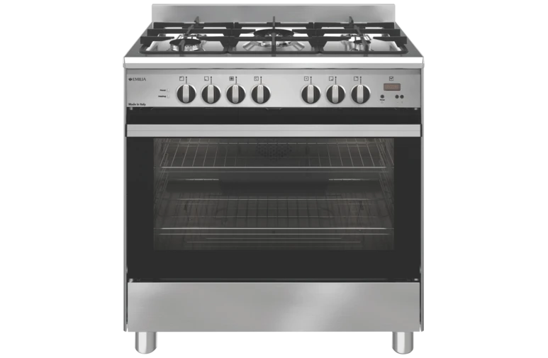 Emilia Em865Ge 80Cm Dual Fuel Stainless Steel Freestanding Oven/Stove Stoves