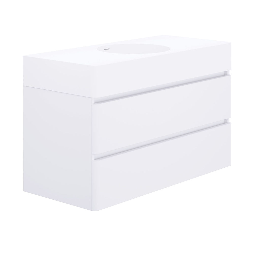 Fienza EN100WC Australian Made Encanto 1000 Wall Hung Vanity, Ultra White Matt