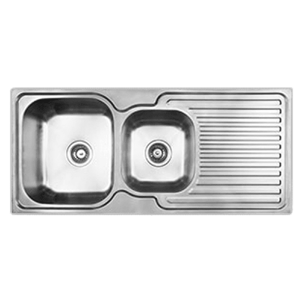 Abey Entry Sink, 1080x480mm, Topmount, Left Bowl with Drainer, Stainless Steel, EN175L