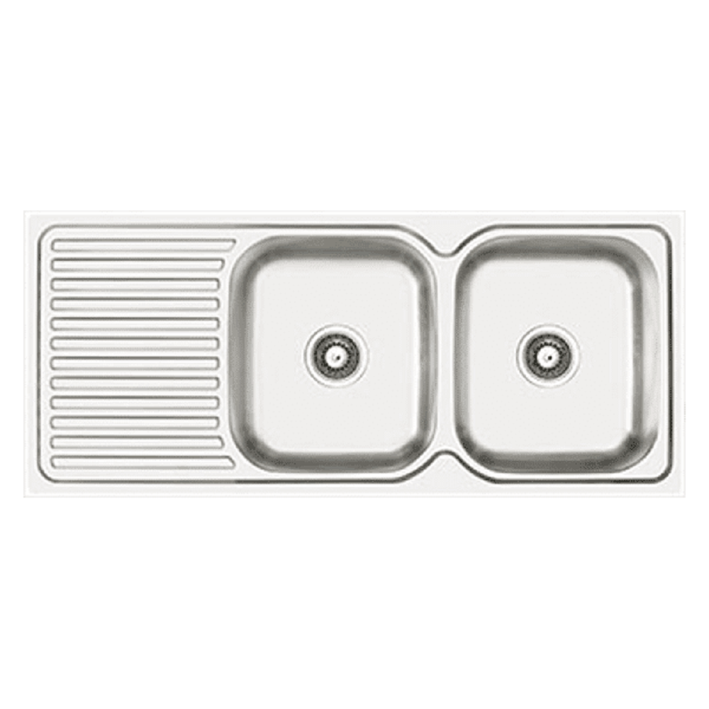 Abey Entry Sink, 1140x480mm, Topmount, Right Bowl with Drainer, Stainless Steel, EN200R