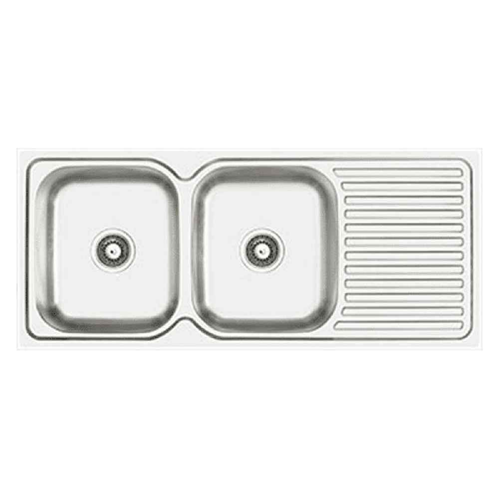 Abey Entry Sink, 1140x480mm, Topmount, Left Bowl with Drainer, Stainless Steel, EN200L