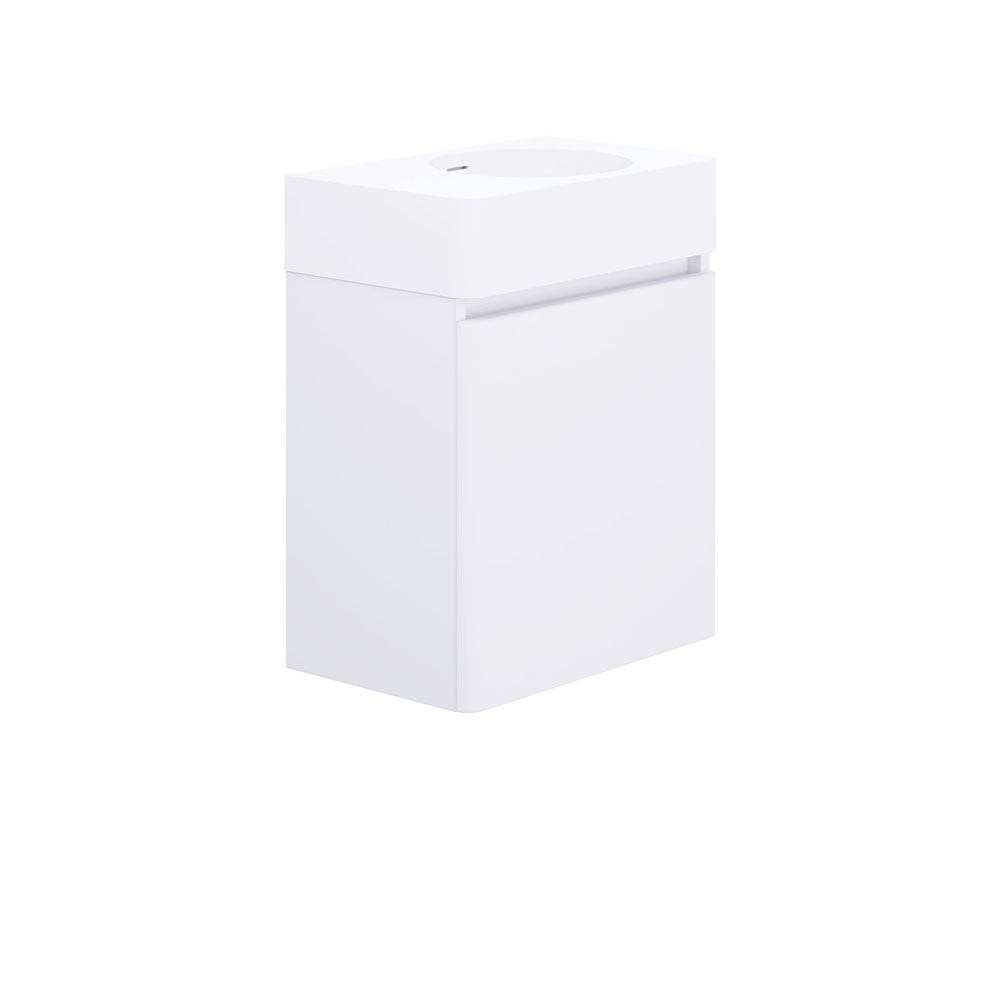 Fienza EN47WR Australian Made Encanto 470 Wall Hung Vantiy, Ultra White Matt