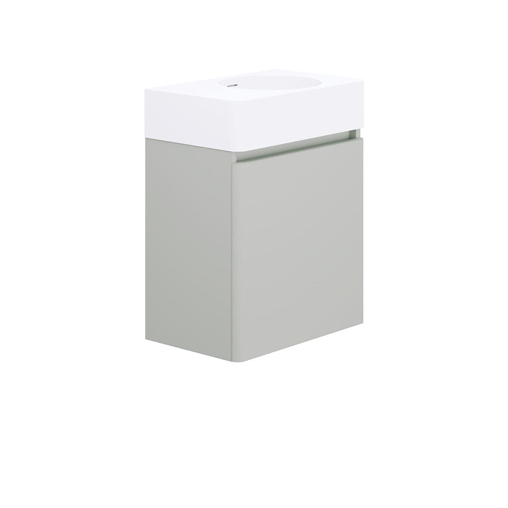 Fienza EN47WR Australian Made Encanto 470 Wall Hung Vantiy, Stone Grey Matt