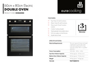 Euro Appliances EO8060DBK Black Glass Electric Multifunction Duo Wall Oven