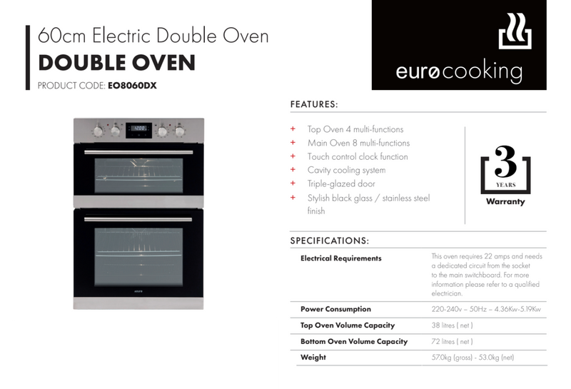 Euro Appliances EO8060DX Electric Multifunction Duo Wall Oven