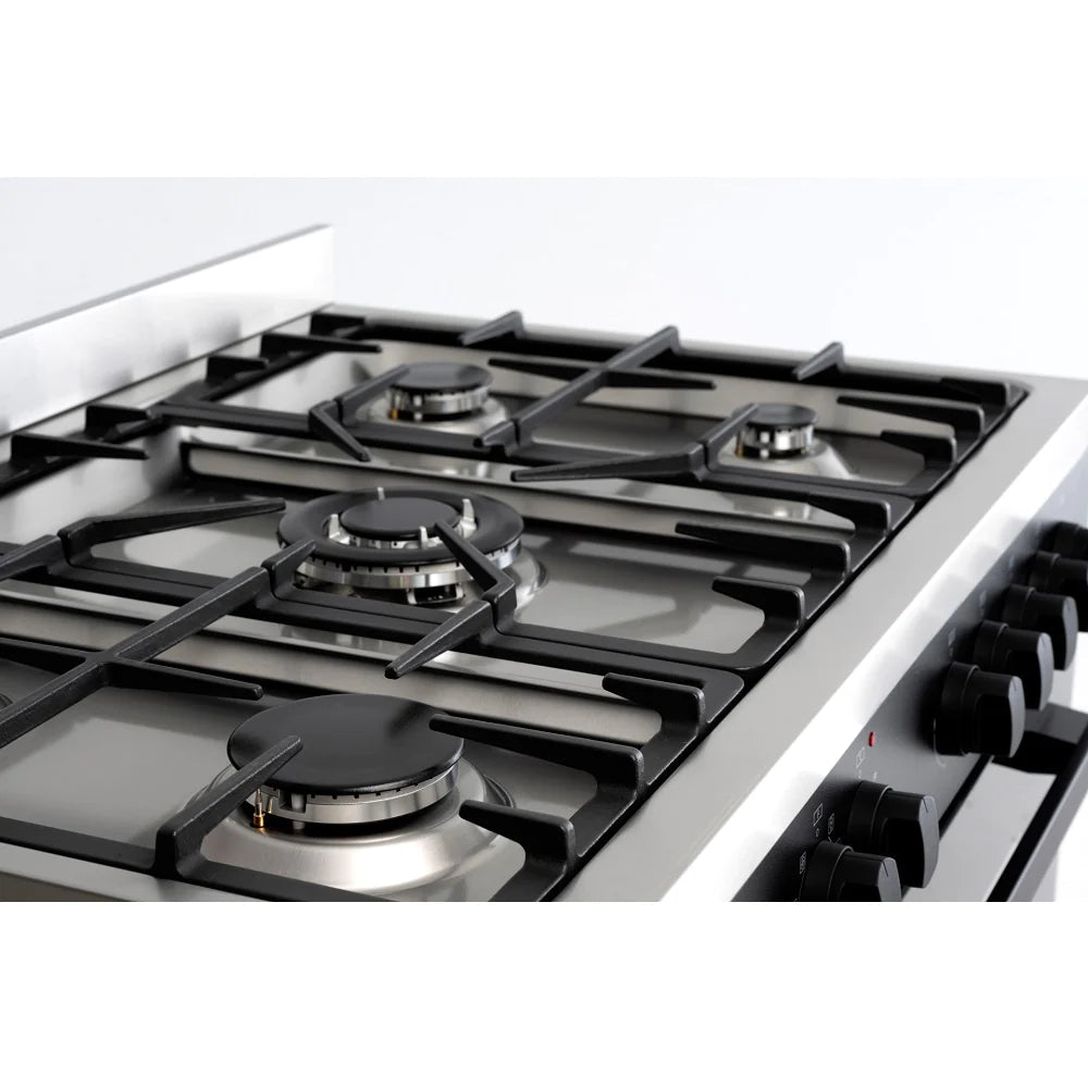 Euro Appliances EO90FSDPBL 90cm Freestanding Dual Fuel Black Finish Stove - Special Order
