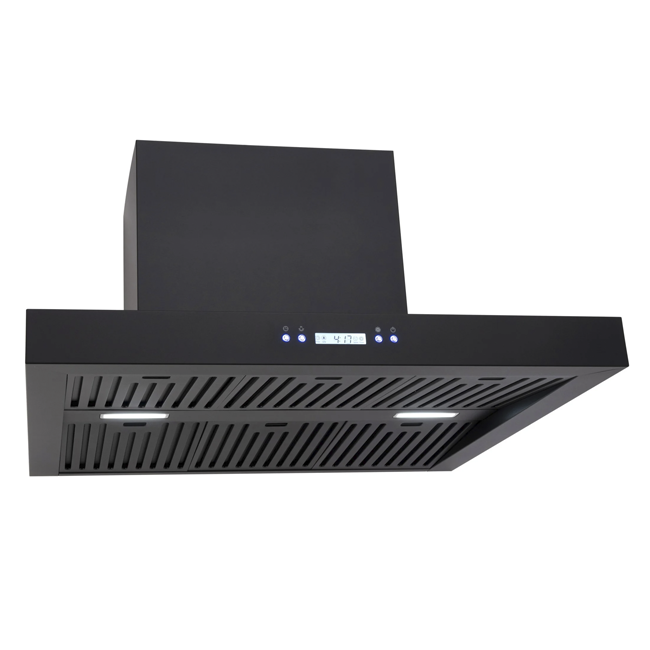 Euro Appliances ERB900BK3R 90cm BBQ Canopy Rangehood, 2000m3/hr, Remote Control, Black