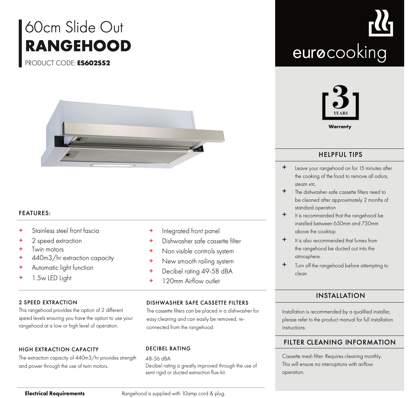 Euro Appliances EI05 60cm Induction Package