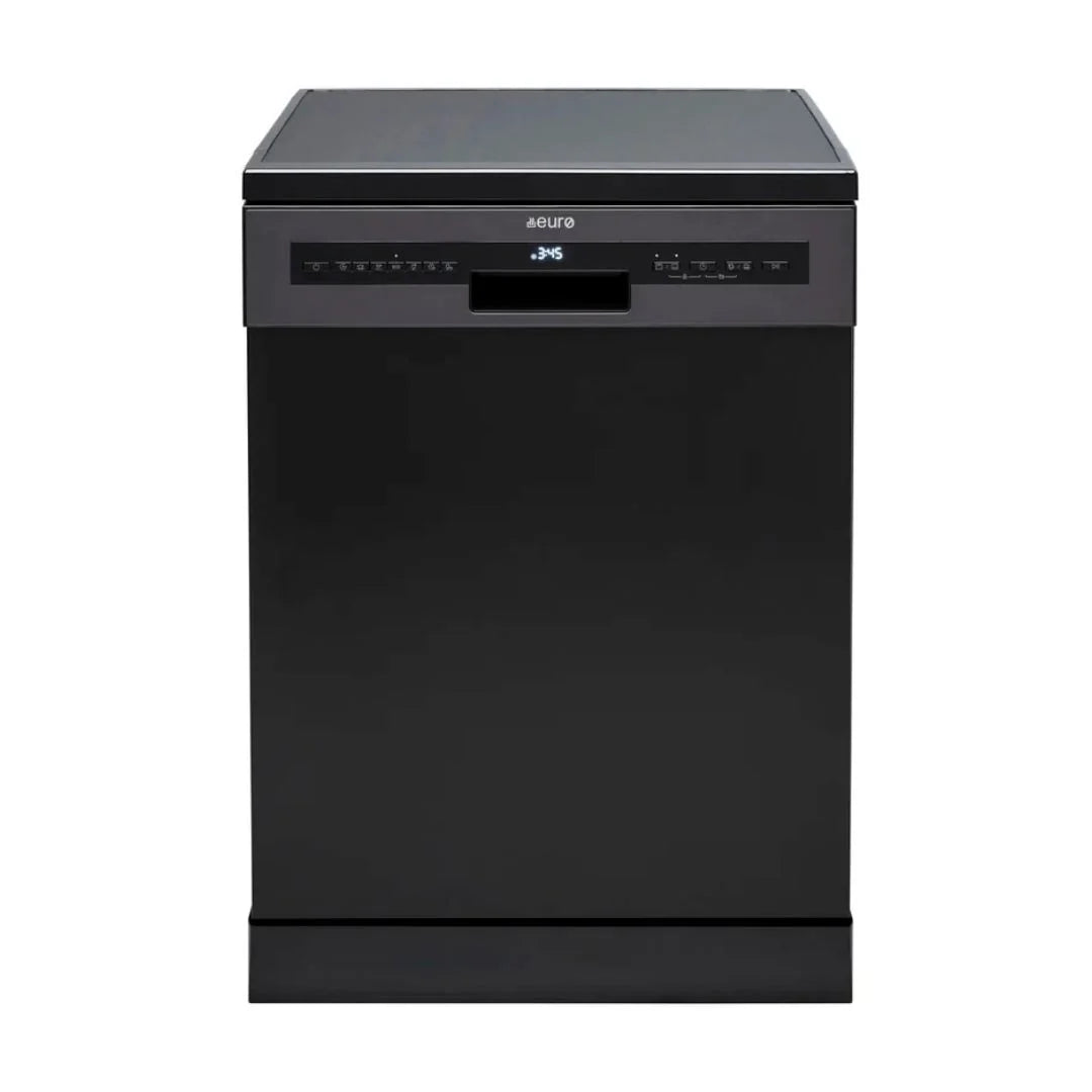 Euro EDW6014BK 60cm Freestanding Dishwasher with Cutlery Drawer, Black